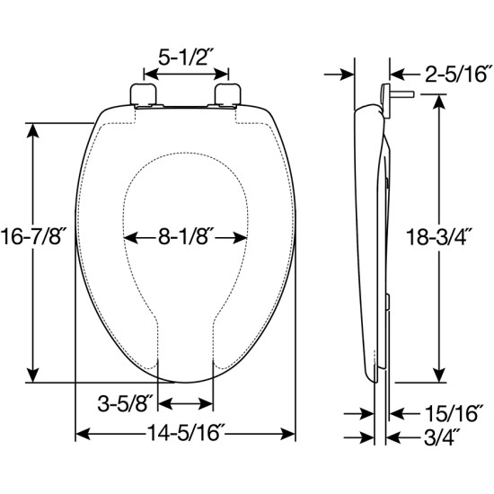 Bemis Toilet Seat 1250TTA 000