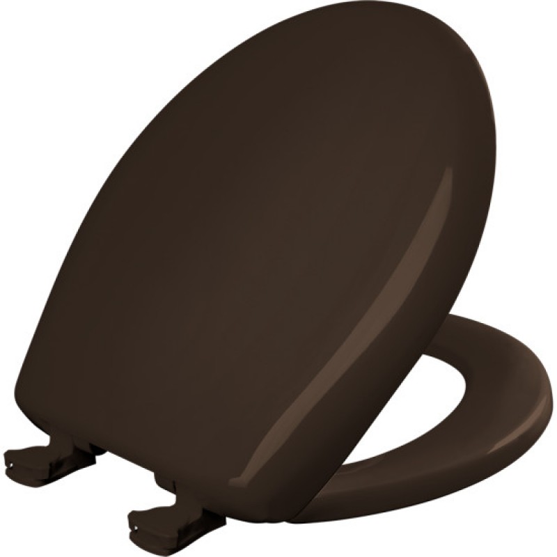 Brown elongated toilet seat discount