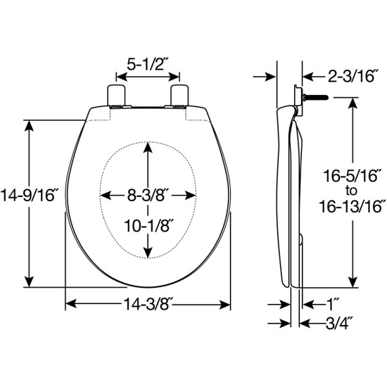 Bemis Affinity® Toilet Seat 203SLST 000