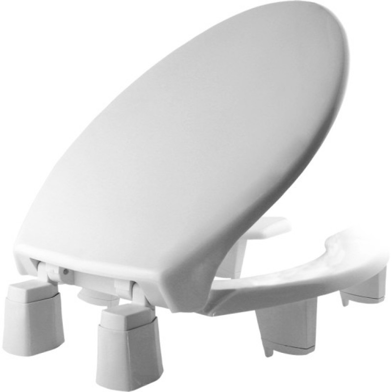 Bemis 3155SSC000 Toilettensitz – Länglich (Elongated), Weiß, Kunststoff Mit Antimikrobieller Duraguard-Beschichtung