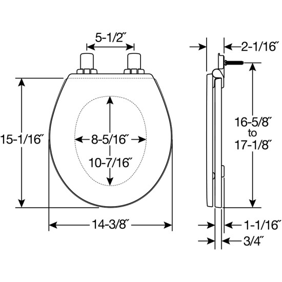 Bemis Atwood® Toilet Seat 560SLOW 000