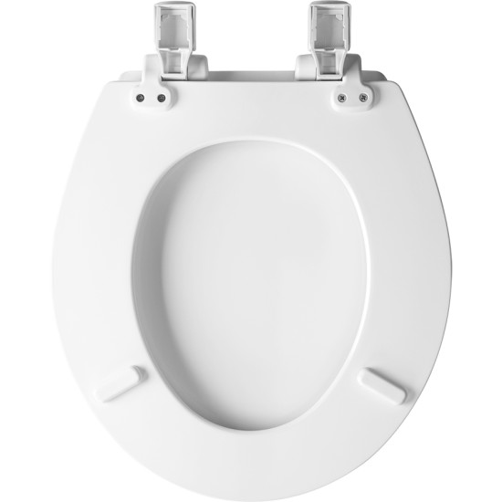 White Bemis 560 000 Round Open Front Toilet Seat