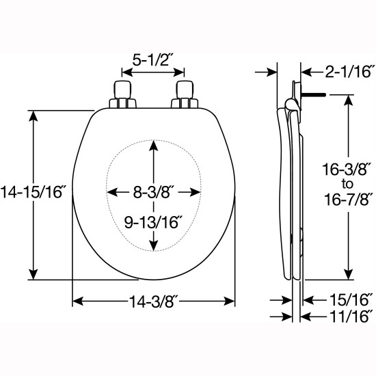 Church Toilet Seat 7170SLOW 000