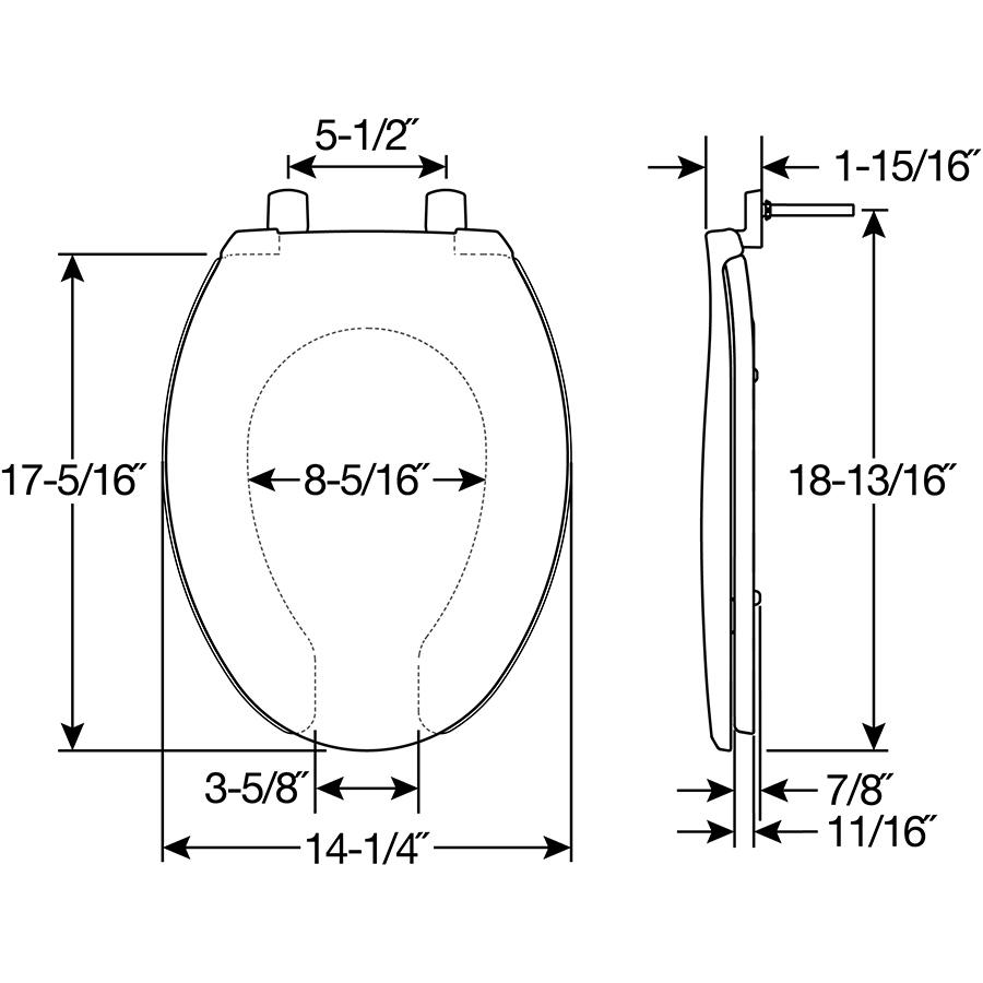 Bemis Just•Lift® Toilet Seat 7650TJ 000