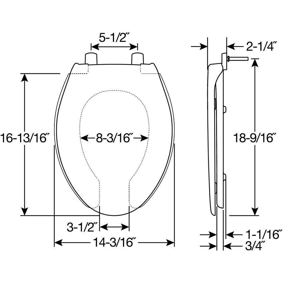 Bemis Just•Lift® Toilet Seat 7850TJDG 000