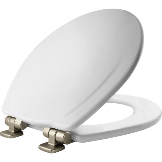 Kohler Elongated Closed Front Toilet Seat Quiet Soft Cover White Wood Hardware
