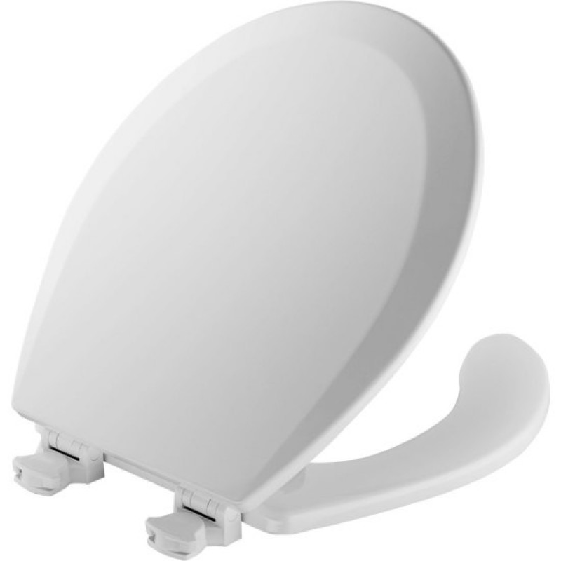 Mayfair Molded Wood Toilet Seat with Easy-Clean & Change Hinges Round White 4... 