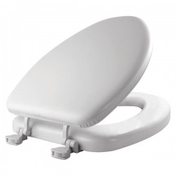 White padded soft Bemis toilet seat