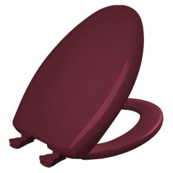 Cranberry colored plastic Bemis toilet seat